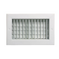 ALUMINUM WHITE VERTICAL BLADE MULTI-SHUTTER DAMPER GRILLE - MSD