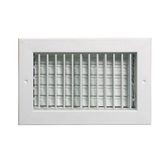 ALUMINUM WHITE VERTICAL BLADE MULTI-SHUTTER DAMPER GRILLE - MSD