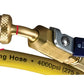 YELLOW PLUS II™ HOSE, 60" ¼” LH TO ¼” RH, 45° W/ BALL VALVE - A2L COMPATIBLE