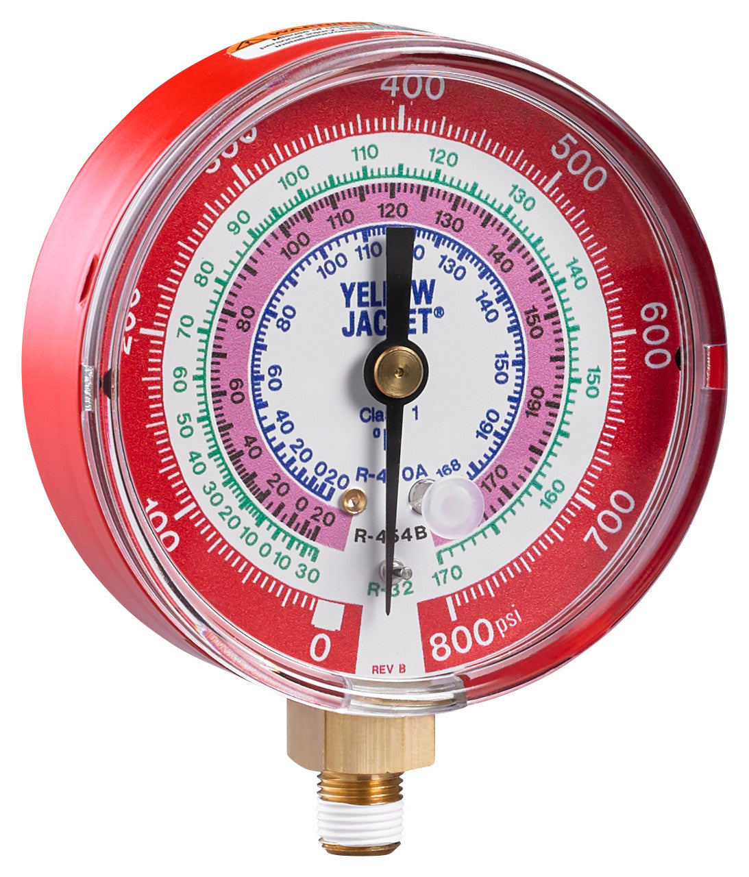 A2L MANIFOLD GAUGE - RED, 3-1/8" (80MM), R-32/454B/410A PSI F