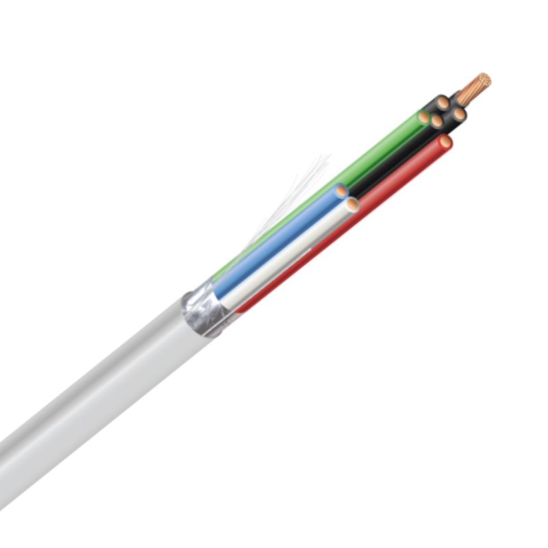 STRANDED COPPER SHIELDED RISER RATED CMR/CMG/CL3R/FPLR PVC 3/C 18 AWG 300V CABLE - 1000' ROLL