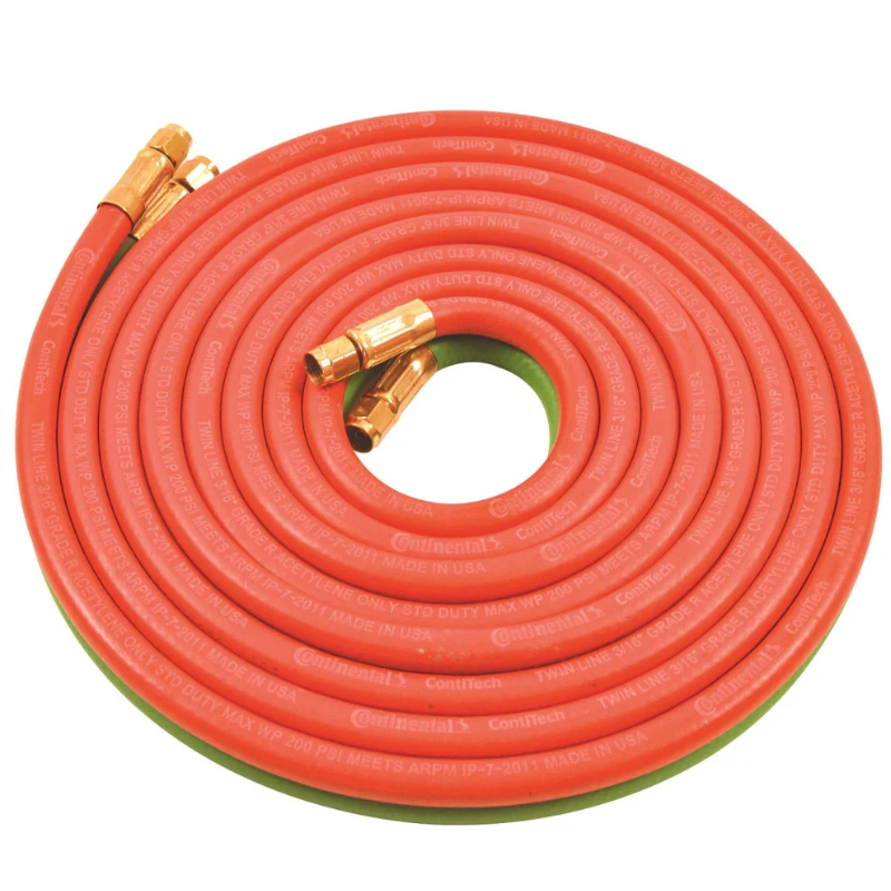 12FT "A" OXYACETYLENE TWIN HOSE 3/16" I.D., Max. W.P. 200 PSI