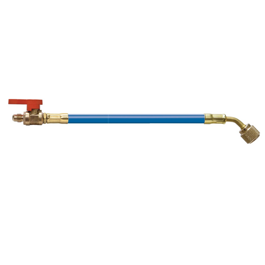 1/4" BALL VALVE -  6" HOSE BLUE