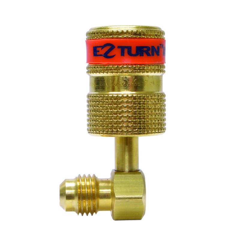 EZ TURN ANTI-BLOWBACK ADAPTER - 90° 1/4″ M.F. x 1/4″ F.F.