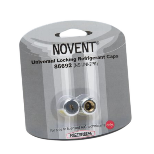 NOVENT SILVER UNIVERSAL CAP 1/4" THREAD, 2 PK - ANY GAS