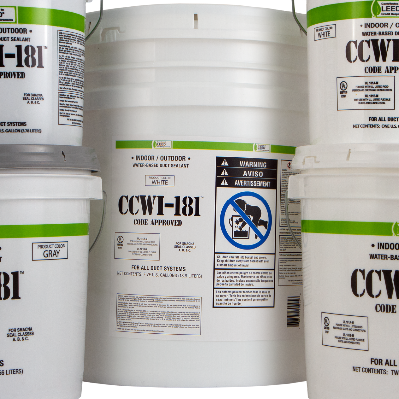 INDOOR/OUTDOOR WATER BASED DUCT SEALANT - (1) 5 GAL. PAIL (WHITE)