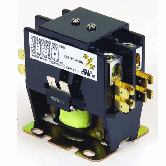 40 AMP 2 POLE 24 VOLT CONTACTOR  - LOCKED ROTOR 240/200/160