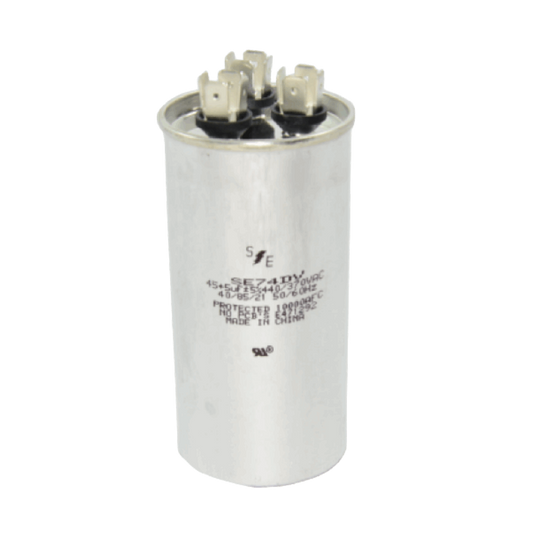 40+4  ΜF MFD 370V/440V DUAL ROUND CAPACITOR