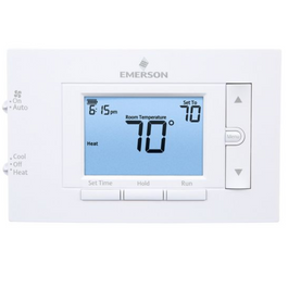 SINGLE STAGE 4.5" DISPLAY CONVENTIONAL 7-DAY PROGRAMMABLE THERMOSTAT 1 HEAT/1 COOL