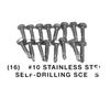 CONDENSING UNIT TIE-DOWN KIT - (4) GALV STEEL CUTD6 (4) TAPCON  (16) #10 SCREWS (6" x 1")