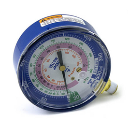 3-1/8" DRY COMPOUND GAUGE - BLUE °F - 30"-0-350 PSI - 1/8" NPT MALE CONNECTION