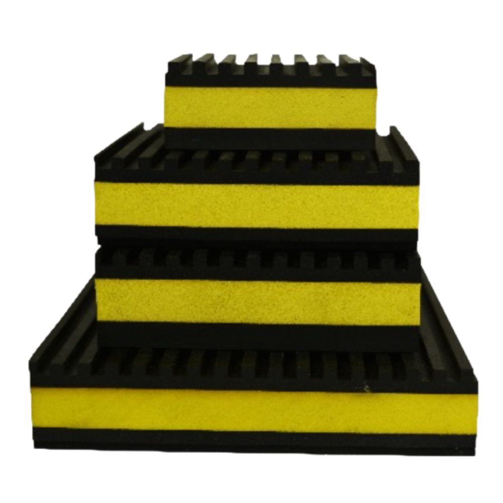 RUBBER EVA ANTI-VIBRATION PADS - 4" X 4" X 3/8" - 24/PC