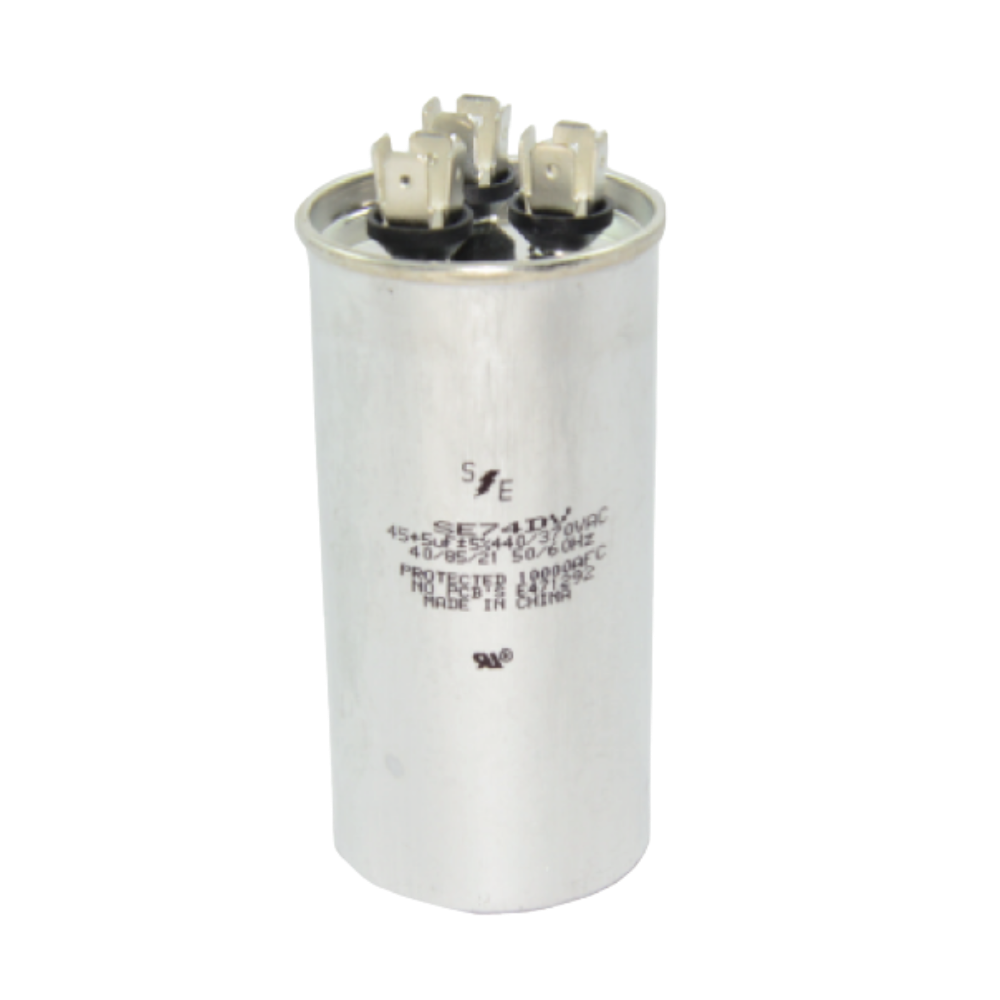 80+5  ΜF MFD. 370V/440V DUAL ROUND CAPACITOR